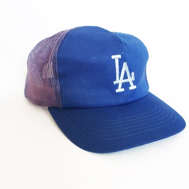 Dodgers snapback / 80s Dodgers hat / 1980s Los Angeles Dodgers Sports Specialties mesh green bottom snapback hat cap 
