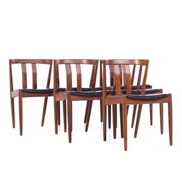 Folke Ohlsson for Dux Mid Century Teak Wishbone Dining Chairs - Set of 6 - mcm 