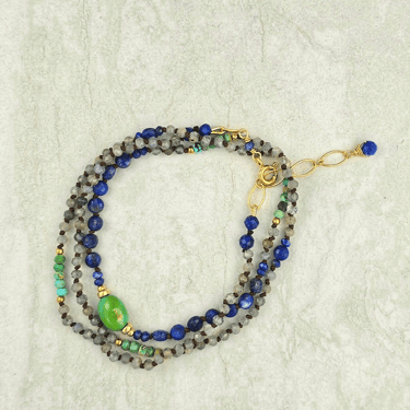 James + Jezebelle | Turquoise, Lapis + Labradorite Necklace