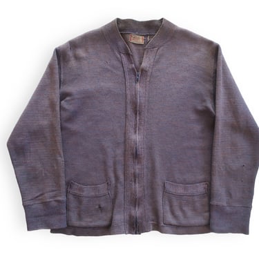 50s cardigan / sun faded cardigan / 1950s Glen Isle Sportswear sun faded wool knit grunge cardigan Medium 