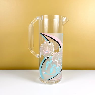80s Floral "Encounters" Pitcher 