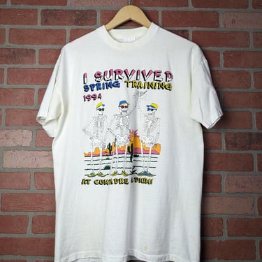 Vintage 1994 "I Survived Spring Training" ORIGINAL Sports Tee - Large 