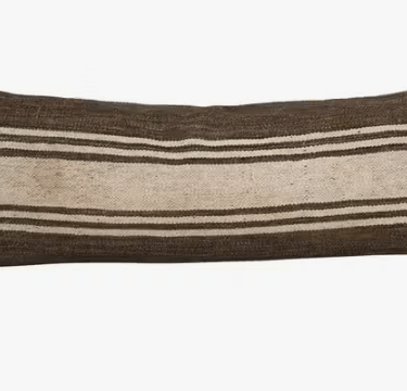 Striped Wool Kilim Pillow Cover | 16&quot; X 40&quot;