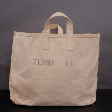 Vintage Heavy Duty Canvas Tote | Large Tool Bag | Boat Bag | Coal Bag | Linesman Tote 