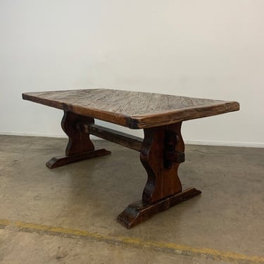 Rustic Trestle Dining Table 