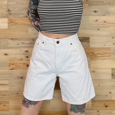 Levi's 550 White Denim Shorts / Size 29 
