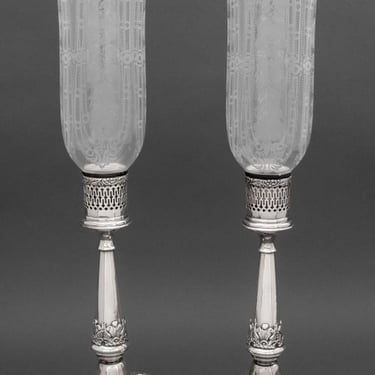 Lawrence B. Smith Co. Silver Plate Storm Lamps, 2