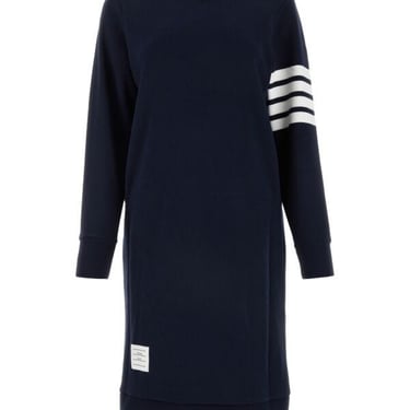 Thom Browne Women Navy Blue Cotton T-Shirt Dress