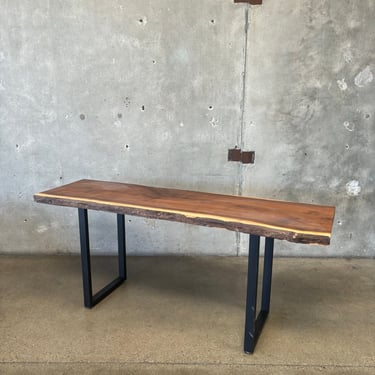 Custom Made Live Edge Desk / Accent Table with Epoxy