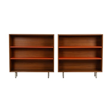 Pair of George Nelson Bookcases for Herman Miller in Walnut, 1950
