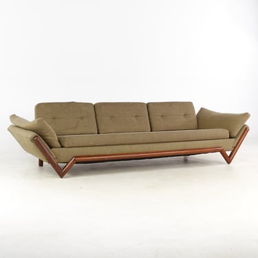 Adrian Pearsall for Craft Associates 3780 Mid Century Walnut Gondola Sofa - mcm 