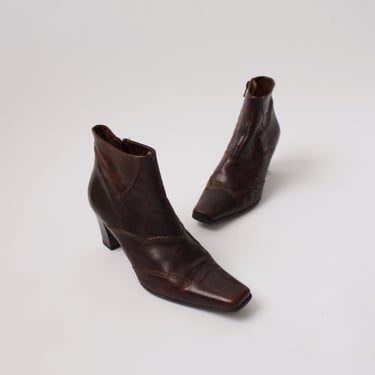 Vintage Italian Leather Boots - 8