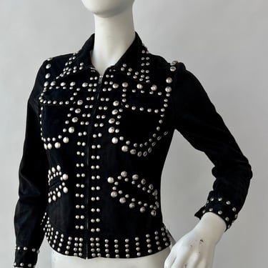 Roncelli Black and Silver Studded Jacket 