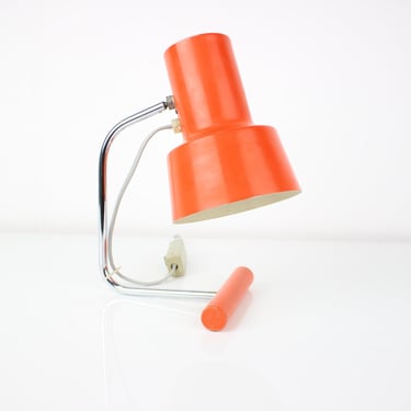 Midcentury Orange Table Lamp/Napako Designed by Josef Hurka, 1970s / Mid-century / Red Colour / Vintage Lamp / 