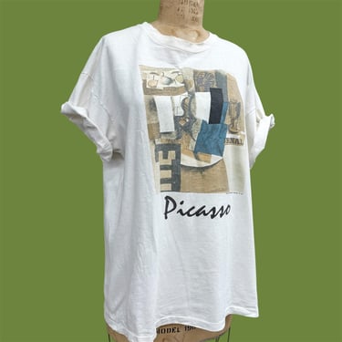 Vintage Picasso Tee Retro 1990s Philadelphia Museum of Art + Bowl with Fruit + Size XL + Pre Shrunk + Cotton + Abstract Artist + Unisex 