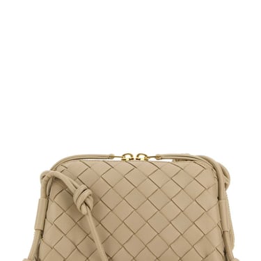 Bottega Veneta Women Sand Leather Concert Crossbody Bag