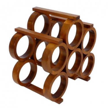 Walnut Table Top Wine Rack