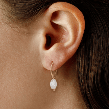 Carla Corp | 14KG Mini Simple Sweep Coin Pearl Earring