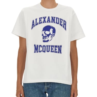 Alexander Mcqueen Men Skull Logo T-Shirt