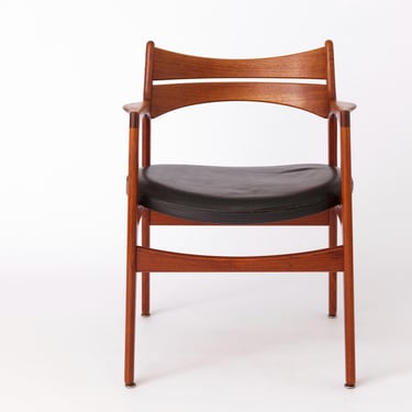 Vintage Desk Armchair by Erik Buch for Christiansen Møbelfabrik, 1960s, teak, Danish 