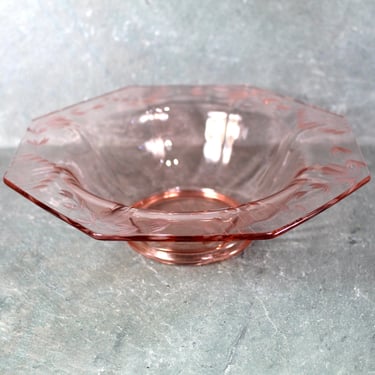Antique Pink Depression Glass Bowl | Pink Glass Serving Bowl | Antique Candy Dish | Pretty in Pink! | Bixley Shop 