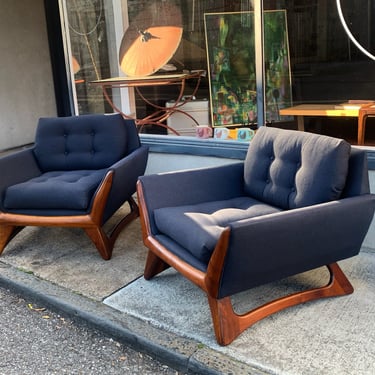 Rare Adrian Pearsall for Craft Associates Mid Century Modern Lounge Chairs 