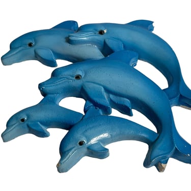 Vintage 1950s Plaster Dolphin Pod 