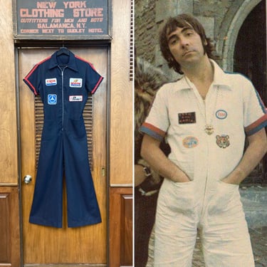 Vintage 1970’s Keith Moon Style Racing Workwear Jumpsuit Outfit, Vintage Racing Jumpsuit, Keith Moon, Vintage 1970’s, Vintage Workwear, Mack 