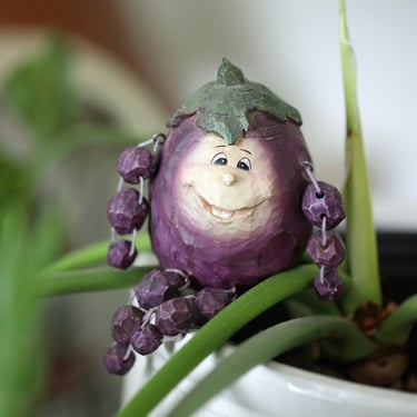 Vintage Anthropomorphic Eggplant Shelf Sitter 