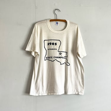 Vintage 80s Louisiana Baseball T Shirt Soft Thin Size XL 