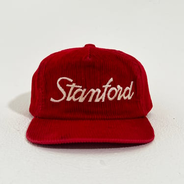 Vintage 1980's Stanford Red Corduroy Hat