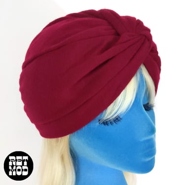 NWOT Chic Vintage 60s 70s Maroon Turban Head Wrap 