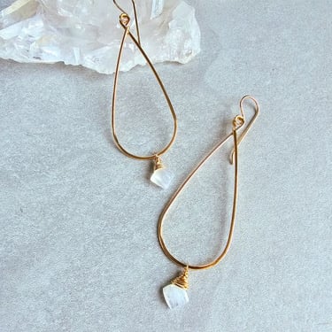 J&J Moonstone hoop earring