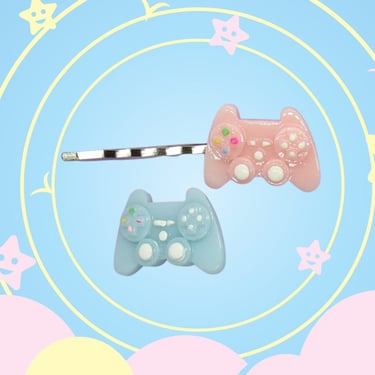 Game Controller Hair Clips Gamer Barrettes 