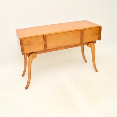 Art Deco Burr Walnut Console Table by Hille