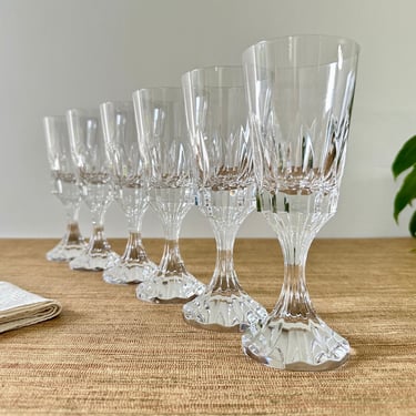 Vintage Baccarat D’Assas Crystal Wine Glasses - Set of 6 