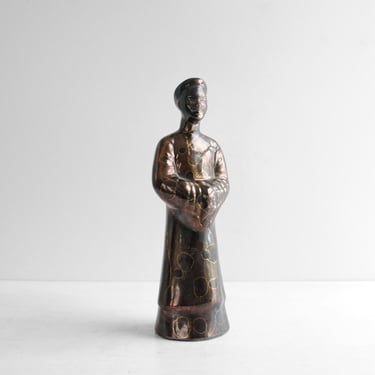 Vintage Chinese Man Ceramic Statue 