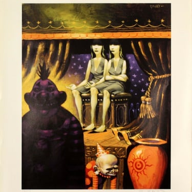 Glenn Barr Twins Pop Surrealism Signed Lithograph 13/13 Unframed 