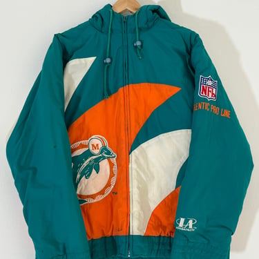 Vintage 1990’s Miami Dolphins Logo Athletic “Sharktooth” Puffer Jacket Sz. L