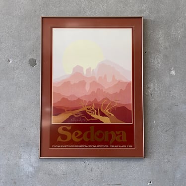 1988 Sedona Signed Poster by Cynthia Bennett