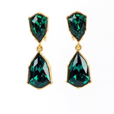 Emerald Gem Drop Earrings