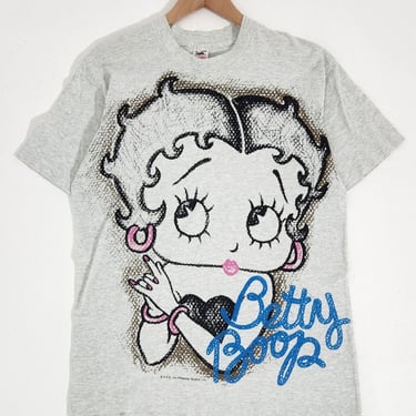 Vintage 90s Gray Betty Boop Face T-Shirt