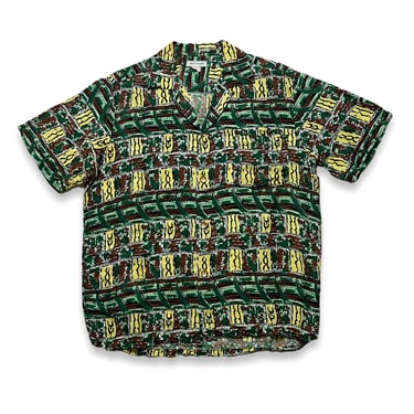 Vintage 1950s/1960s Rayon Hawaiian Shirt ~ M to L ~ Aloha ~ Rockabilly / Tiki / Atomic / VLV ~ Made in Hawaii 