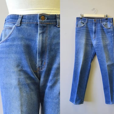 1980s Chaps Distressed Jeans, 33.5 Waist 