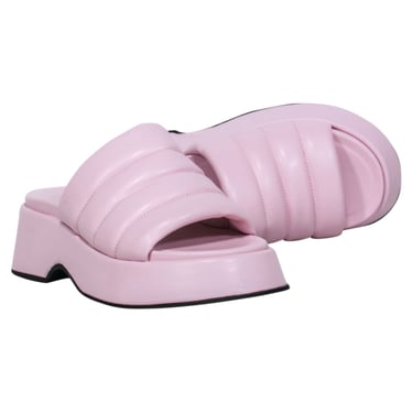 Ganni - Blush Pink Platform Slide Sandals Sz 6
