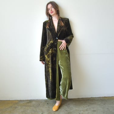 3220o / sonia rykiel green velvet coat | Persephone Vintage - Los