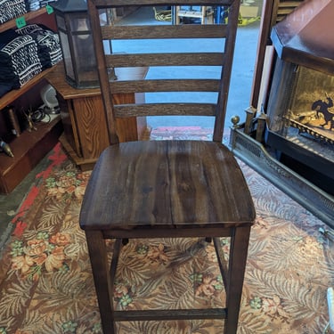 Kind of Tall Wood Chair 17.5 x 41 x 17