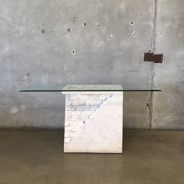Post Modern Tessellated Stone Console Table