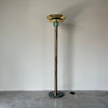 1980's Postmodern Casablanca Torchiere Floor Lamp 