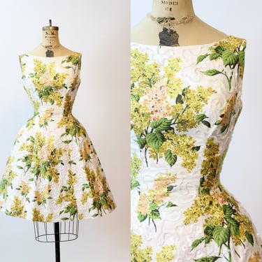 1950s EMMA DOMB sequin cotton chintz dress xs | new spring summer 